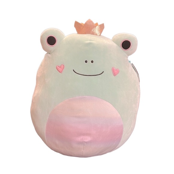 NWT 16” Fenra the Frog Prince 🐸 with Heart Cheeks Valentine Squishmallow - Picture 1 of 3